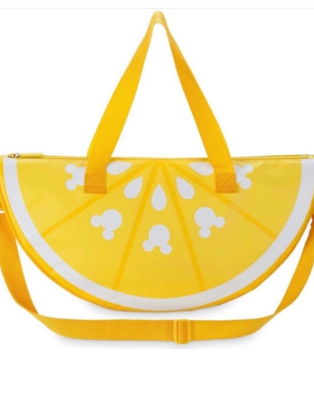 New Disney Store Mickey Mouse Insulated Lemon Wedge Cooler Tote Bag